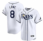 Men's Tampa Bay Rays #8 Brandon Lowe White Home Limited Stitched Baseball Jersey Dzhi,baseball caps,new era cap wholesale,wholesale hats